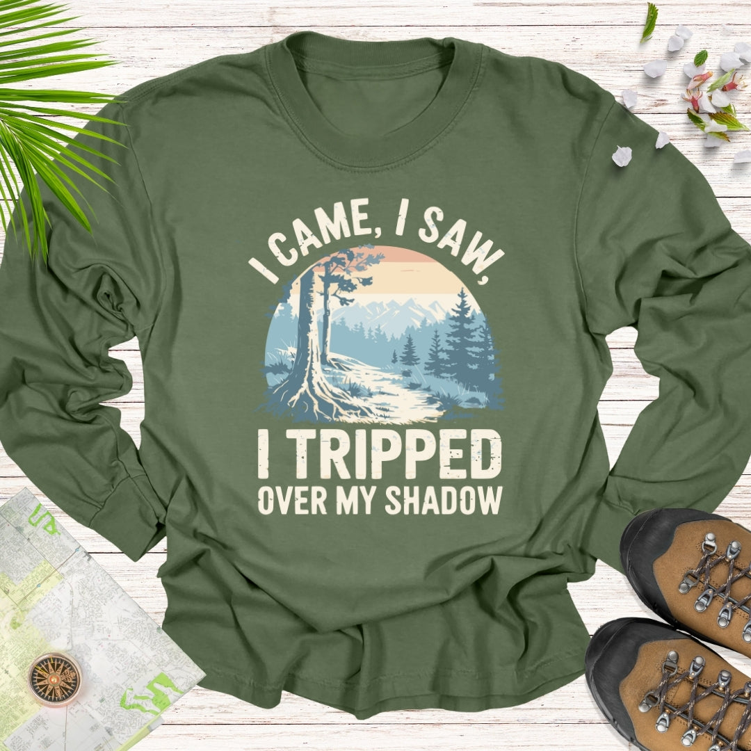 I Tripped On My Shadow Long Sleeve Unisex T-Shirt