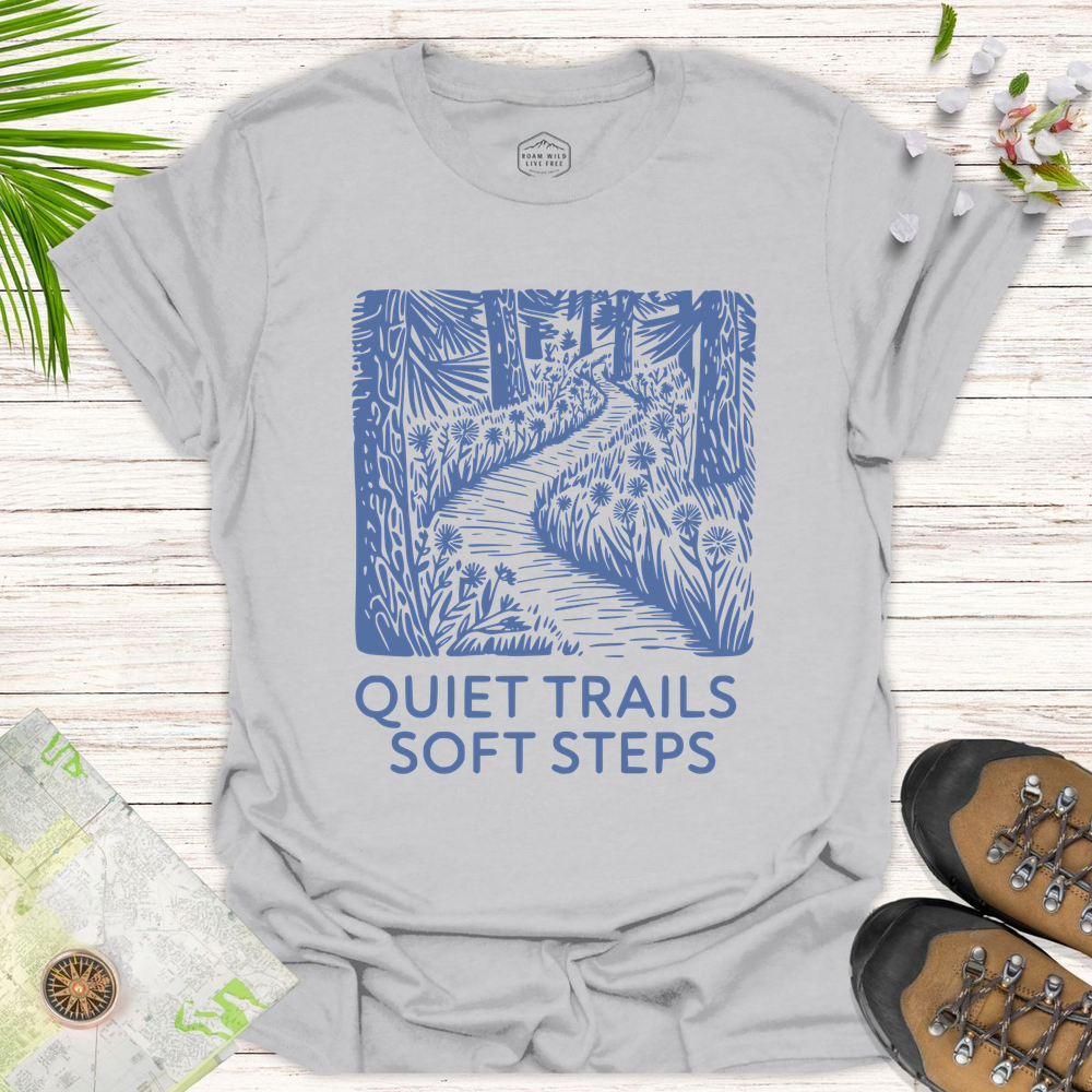 Quiet Trails Unisex T-Shirt - Ice Grey
