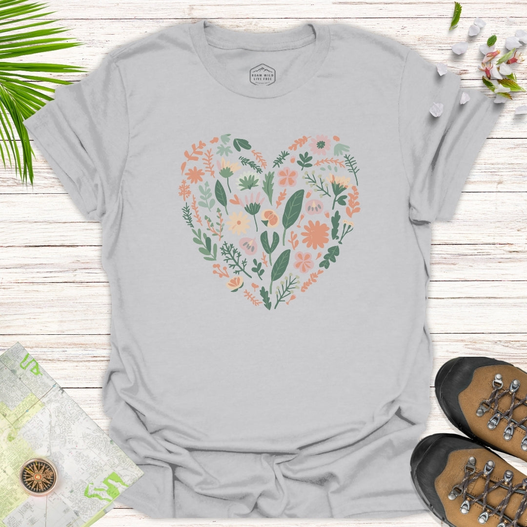 Flower Heart Unisex T-Shirt