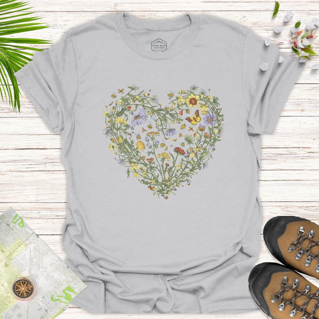 Wildflowers Heart Unisex T-Shirt