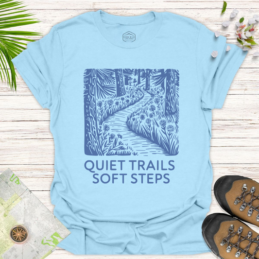 Quiet Trails Unisex T-Shirt - Light Blue