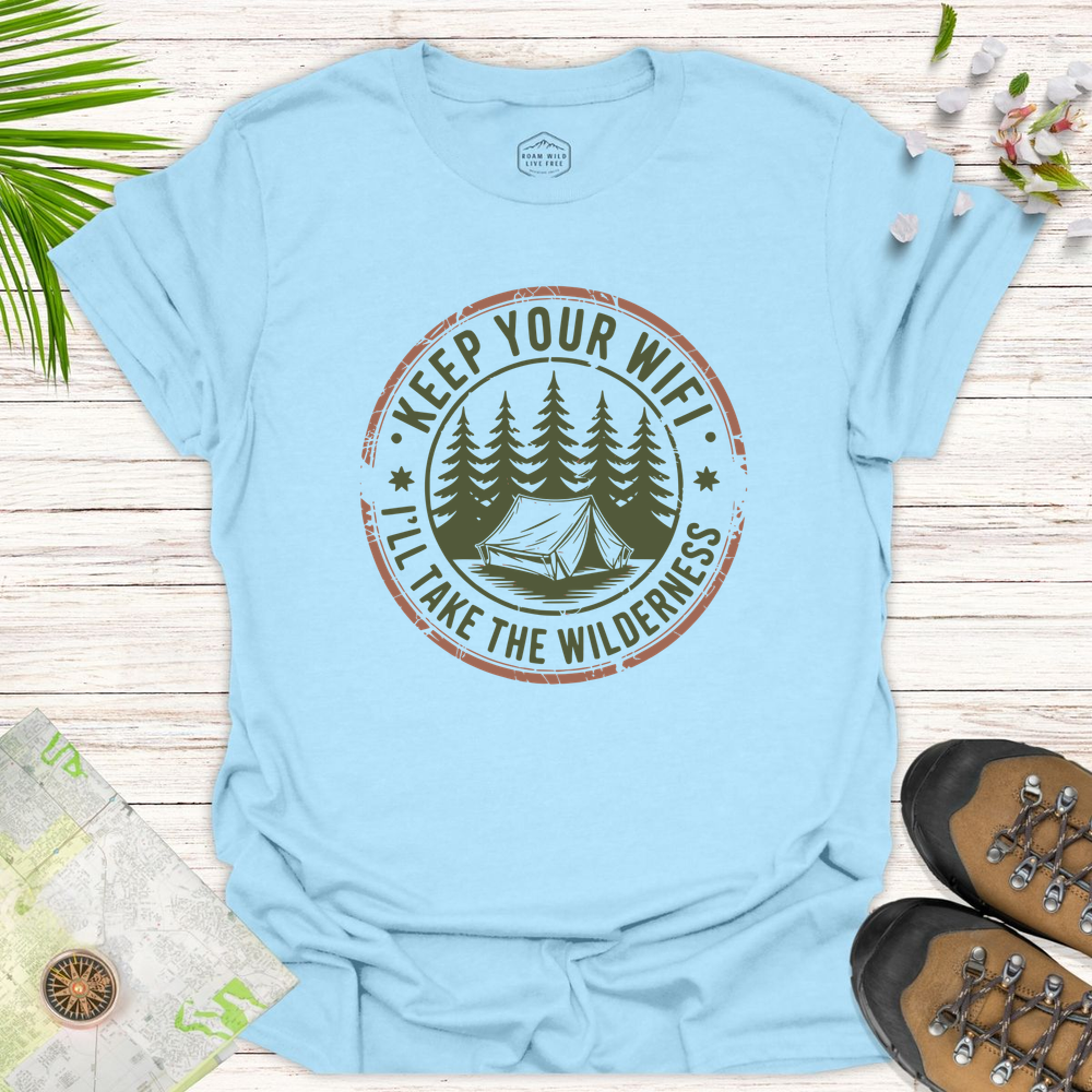 Keep Your Wifi Unisex T-Shirt - Light Blue