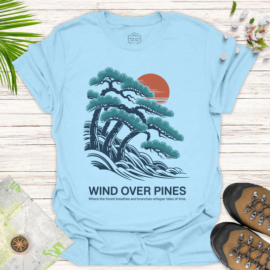 Wind Over Pines - Light Blue