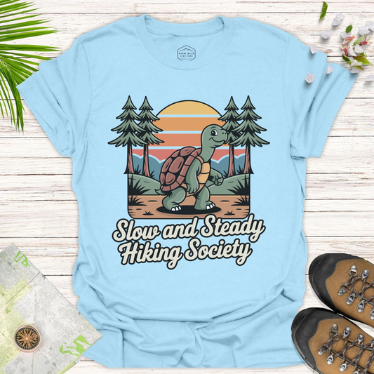 Tortoise Slow And Steady Unisex T-Shirt - Light Blue