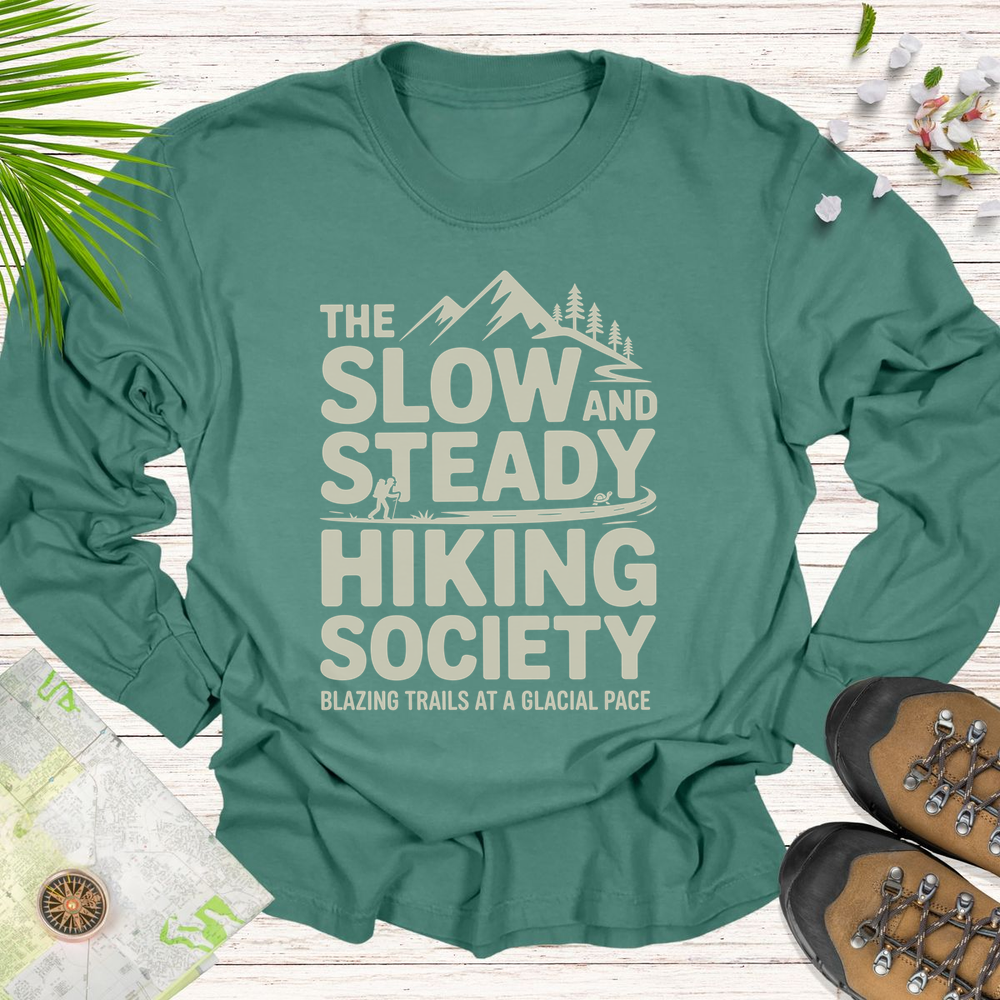 The Slow And Steady Long Sleeve Unisex T-Shirt - Light Green