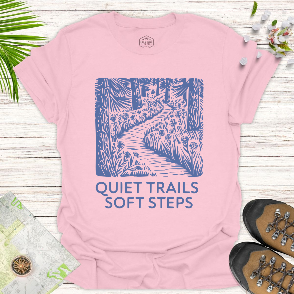 Quiet Trails Unisex T-Shirt - Light Pink