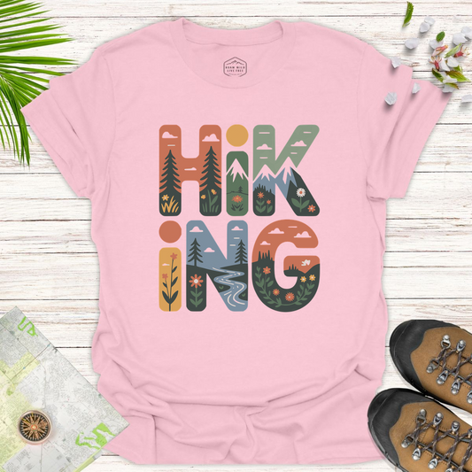 Hiking Unisex T-Shirt - Light Pink