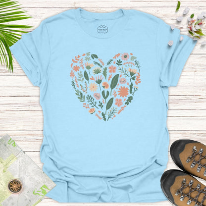 Flower Heart Unisex T-Shirt