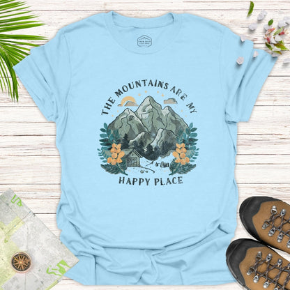 The Mountains Are My Happy Place Unisex T-Shirt