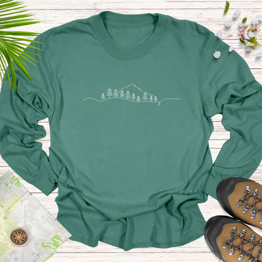 Lines Of The Pines Long Sleeve Unisex T-Shirt