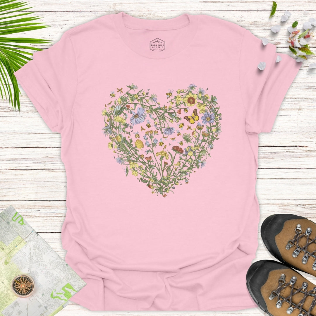 Wildflowers Heart Unisex T-Shirt