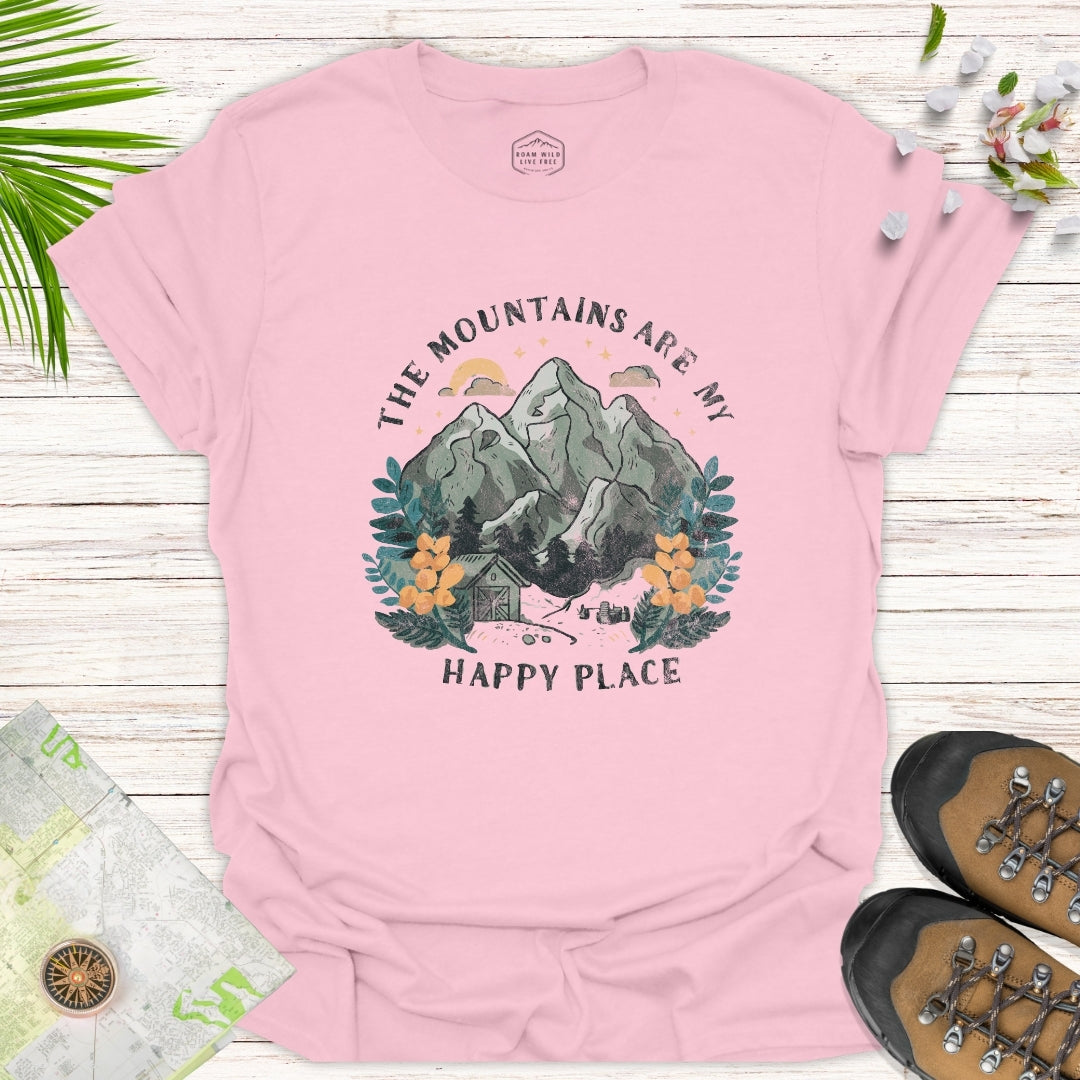 The Mountains Are My Happy Place Unisex T-Shirt