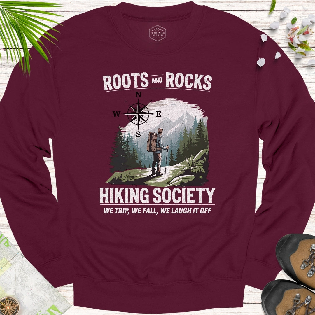 Roots And Rocks Hiking Society Unisex Sweatshirt