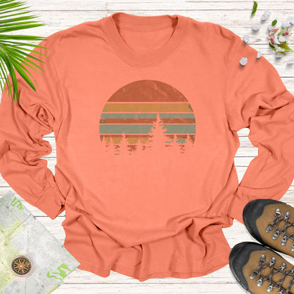 Retro Forest Long Sleeve Unisex T-Shirt