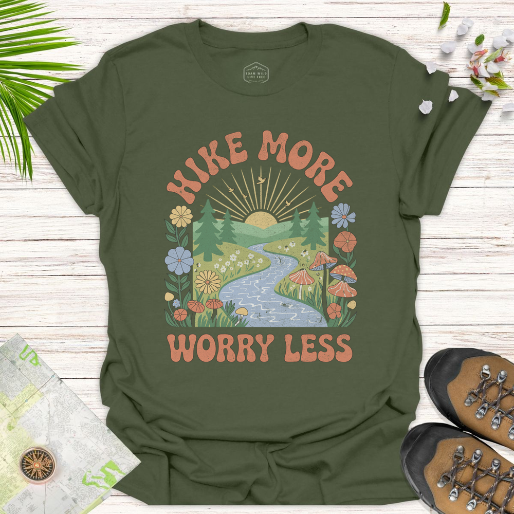 Worry Less Unisex T-Shirt - Military Green