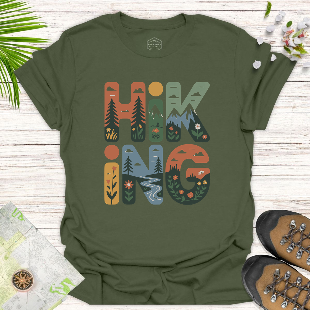 Hiking Unisex T-Shirt - Military Green