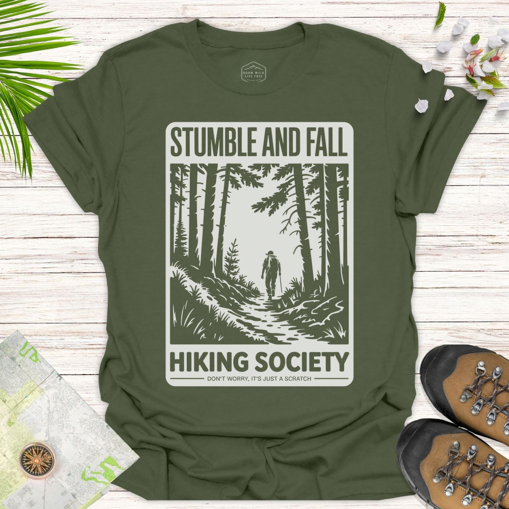 Stumble And Fall Unisex T-Shirt - Military Green