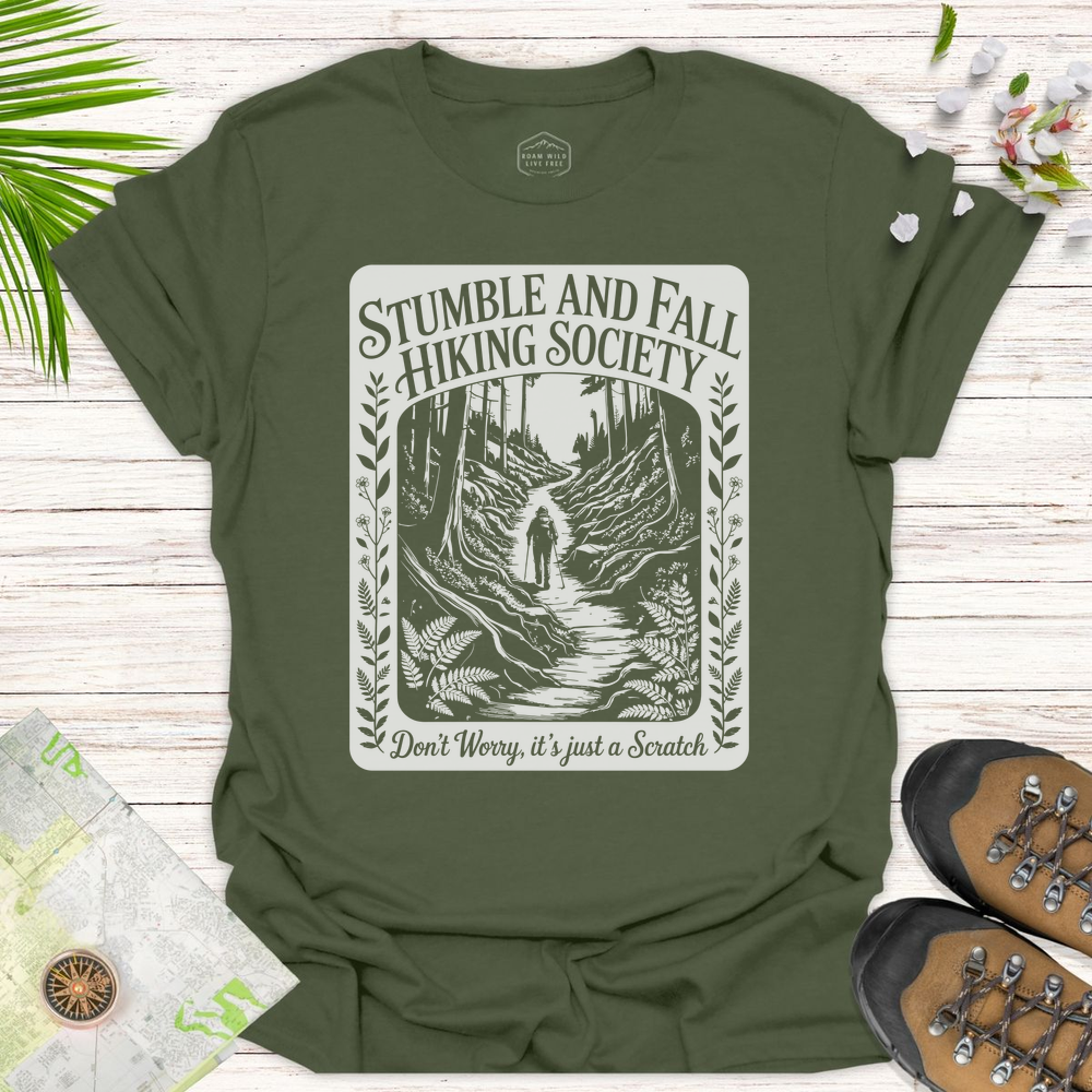 Stumble And Fall Vintage Unisex T-Shirt - Military Green