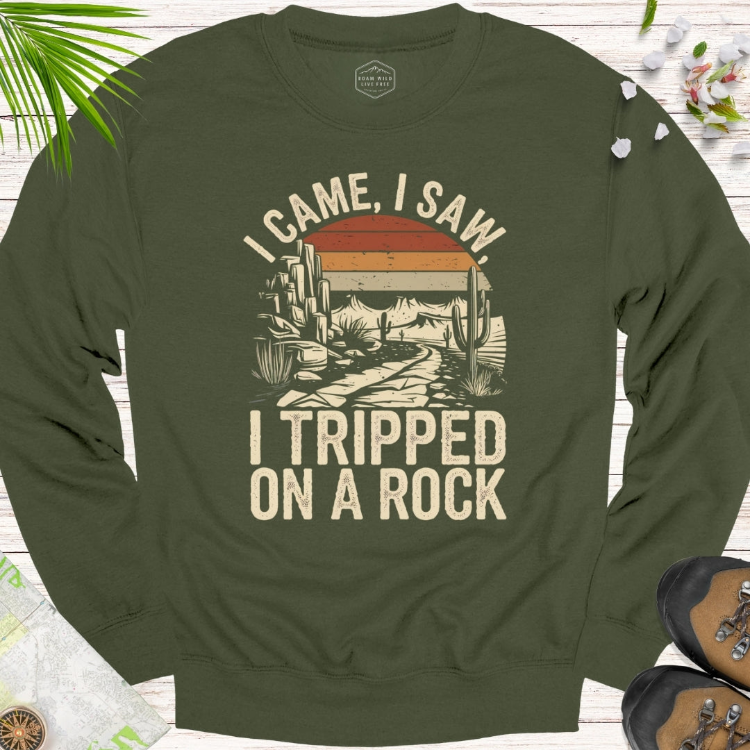 I Tripped On A Rock Retro Unisex Sweatshirt