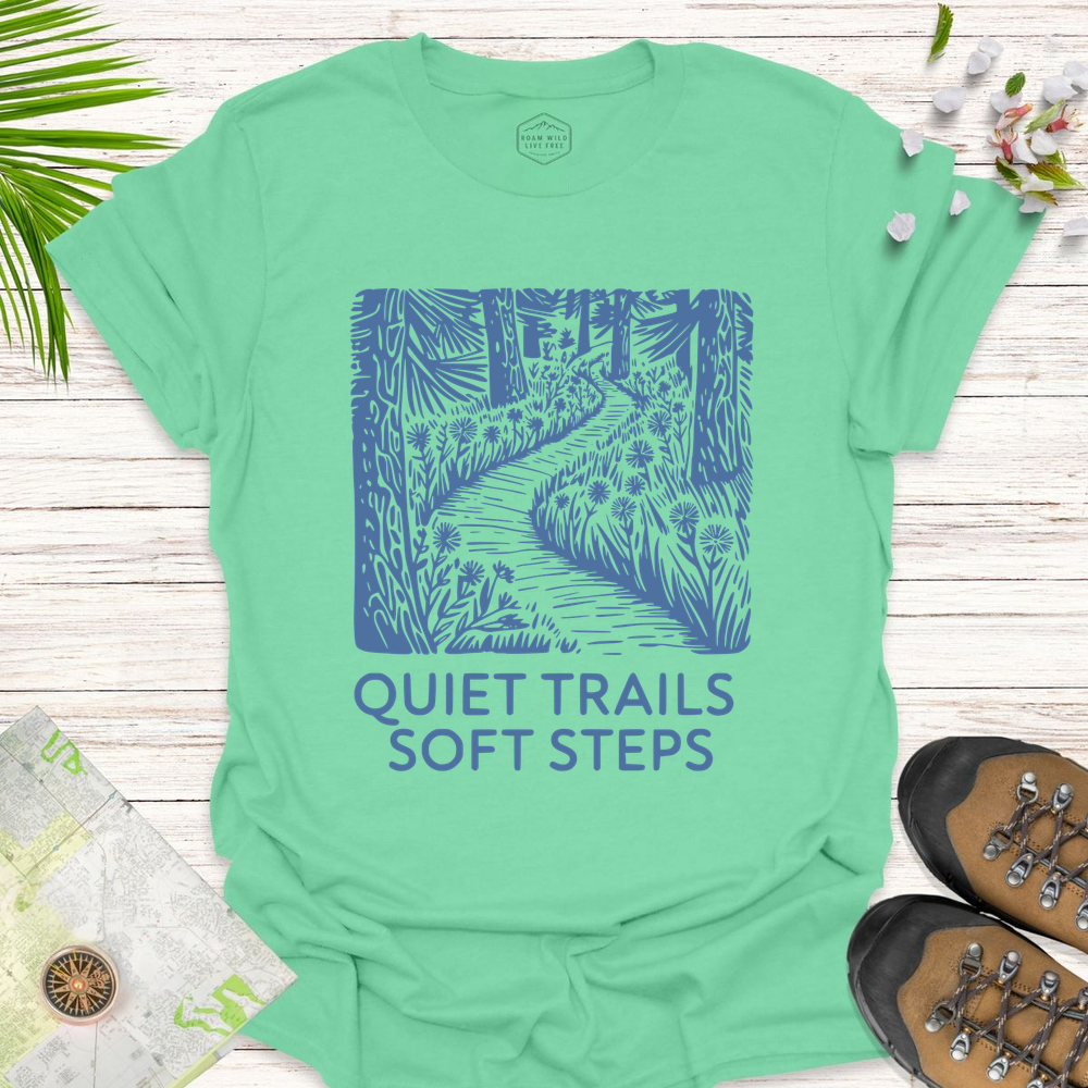 Quiet Trails Unisex T-Shirt - Mint Green