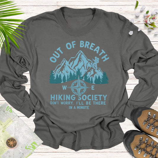 Out Of Breath Hiking Society Long Sleeve Unisex T-Shirt