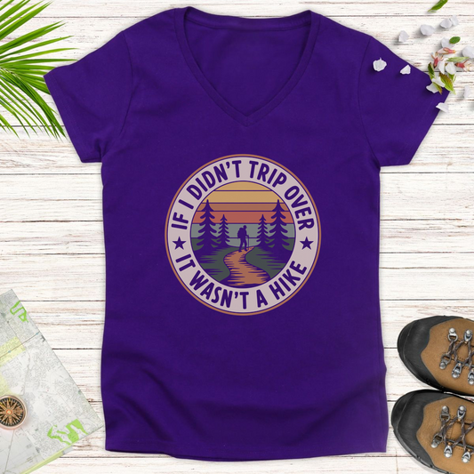 If I Didn't Trip Women's V-Neck T-Shirt - Purple