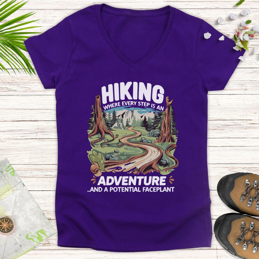 Potential Faceplant Women's V-Neck T-Shirt - Purple