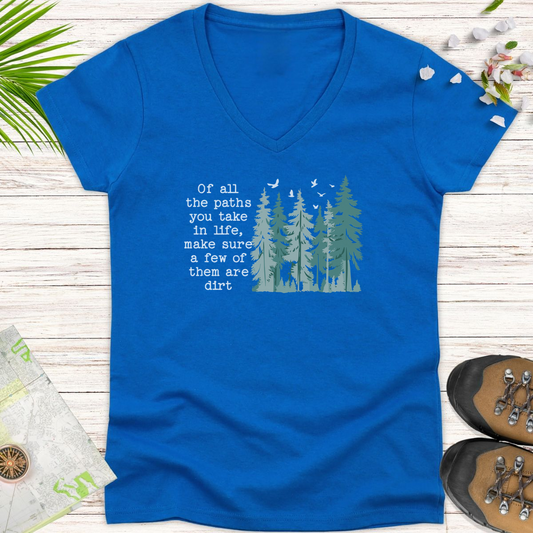 Of All The Paths Women's V-Neck T-Shirt - Royal