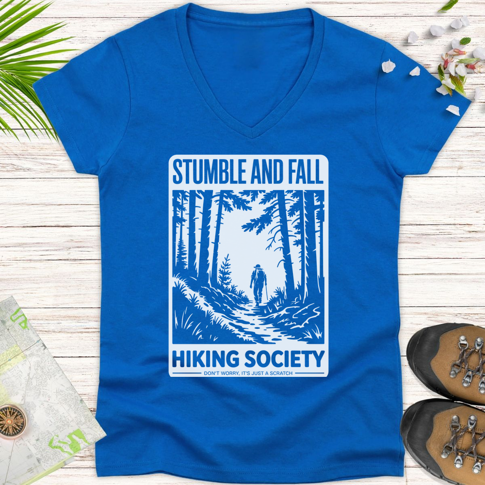 Stumble And Fall Women's V-Neck T-Shirt - Royal