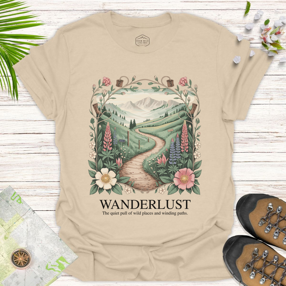 Wanderlust Unisex T-Shirt - Sand