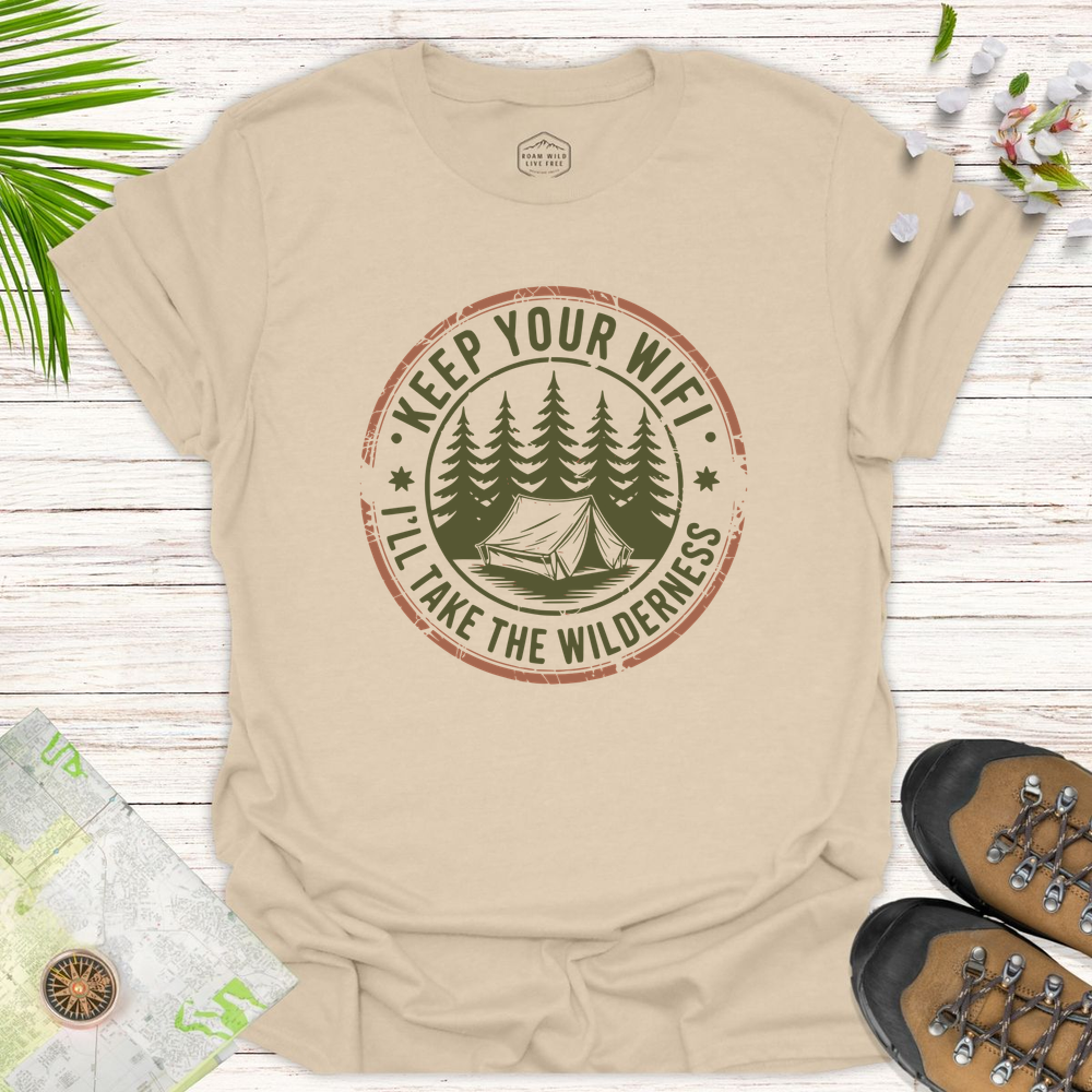 Keep Your Wifi Unisex T-Shirt - Sand