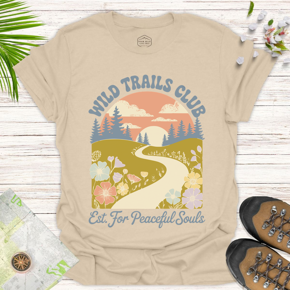 Wild Trails Club Unisex T-Shirt - Sand