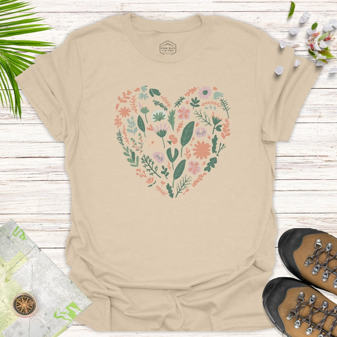 Flower Heart Unisex T-Shirt