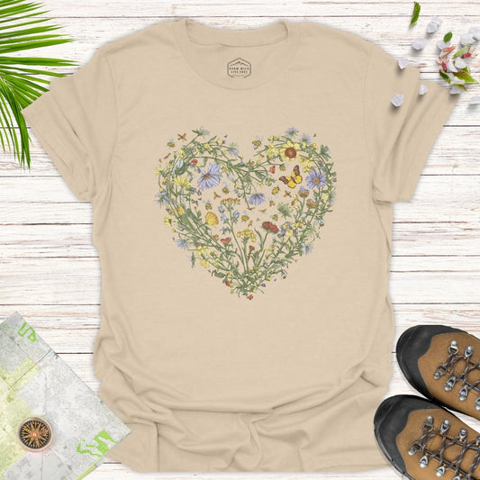 Wildflowers Heart Unisex T-Shirt