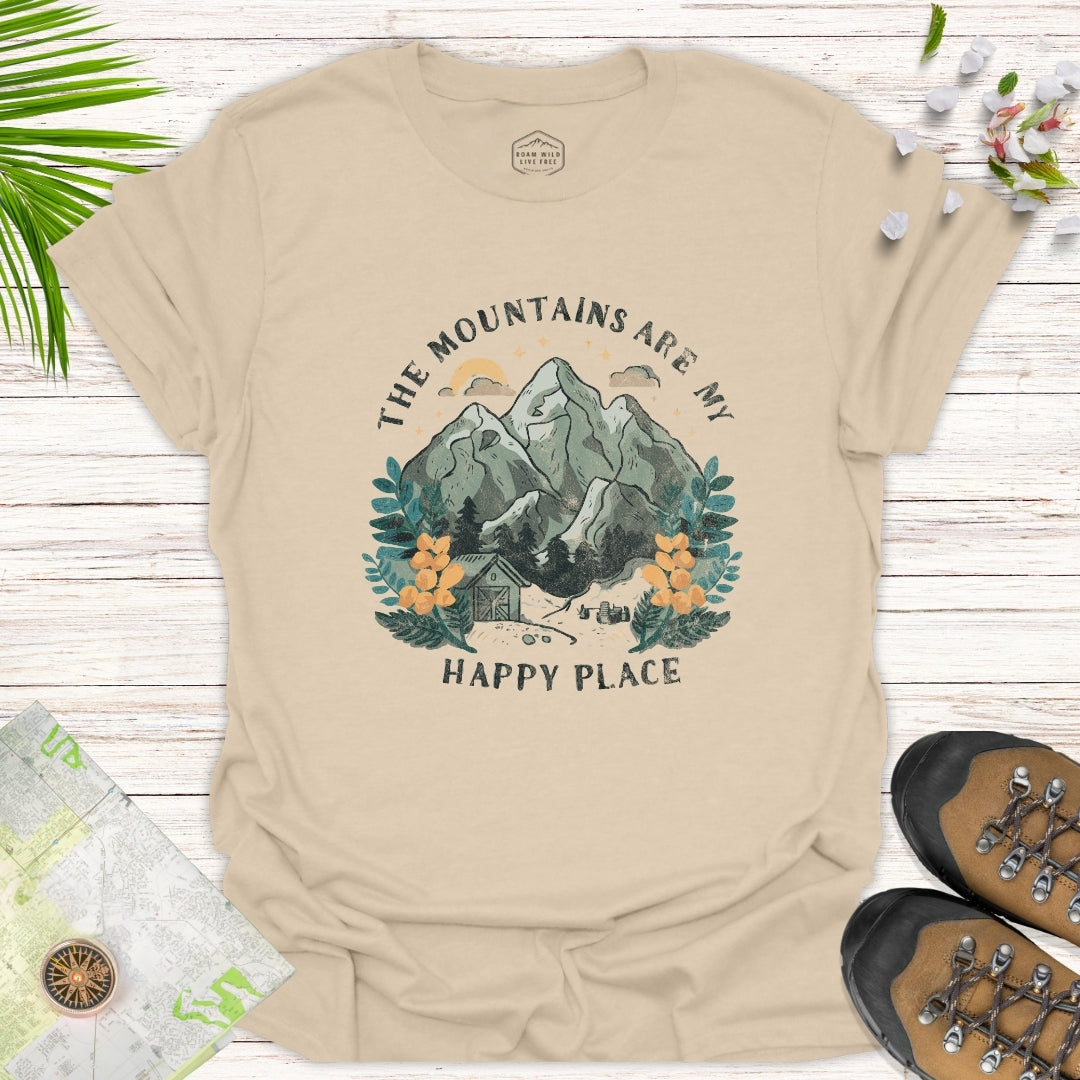 The Mountains Are My Happy Place Unisex T-Shirt