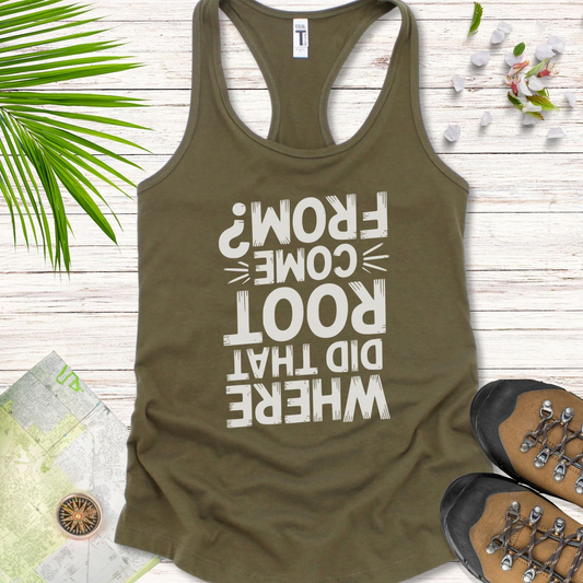 Where Did That Root Come From Women's Tank Top - Solid Military Green