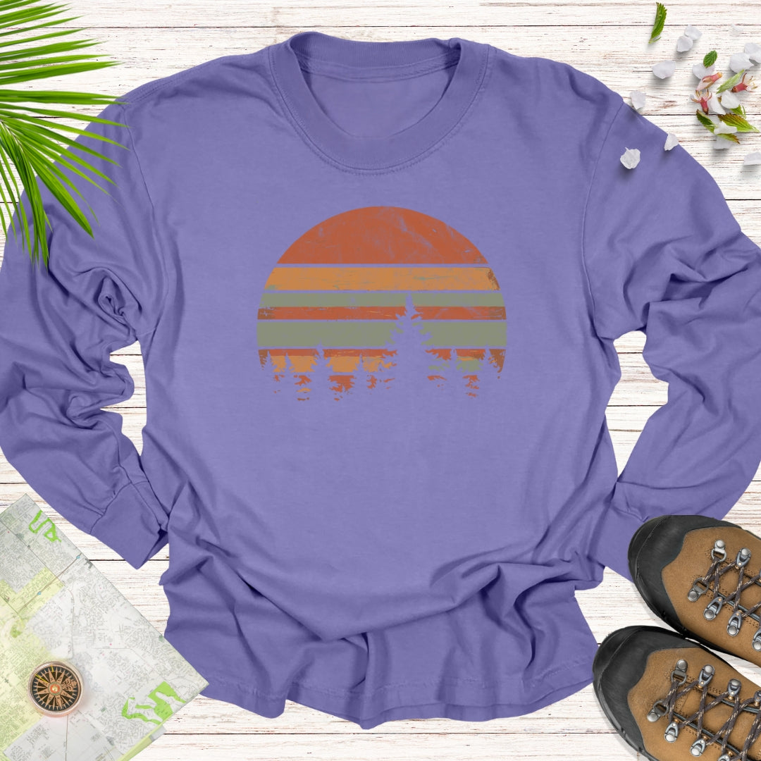 Retro Forest Long Sleeve Unisex T-Shirt