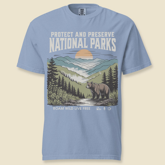 Great Smoky Mountains T-Shirt - Washed Denim