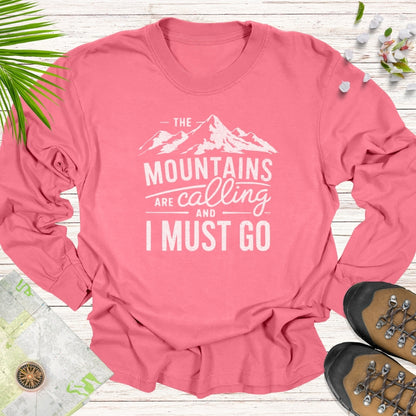 The Mountains Are Calling Long Sleeve Unisex T-Shirt