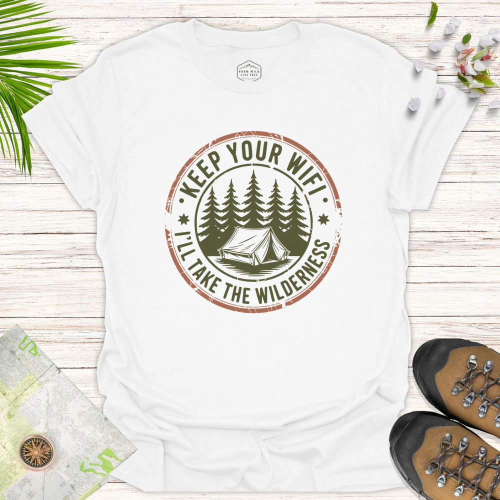 Keep Your Wifi Unisex T-Shirt - White