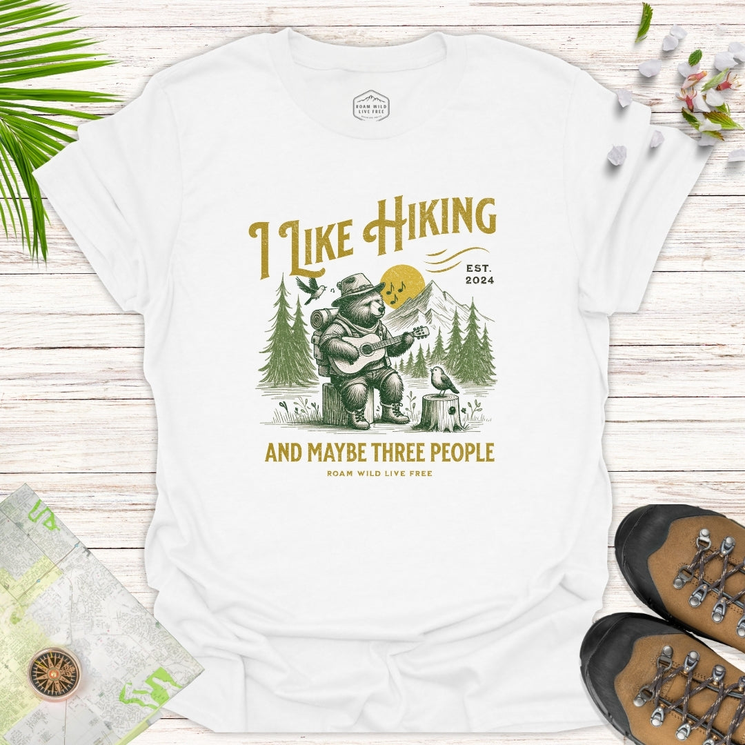 Hiking and Maybe Three People Unisex T-Shirt