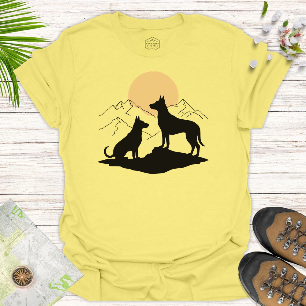 Dogs At Sunset Unisex T-Shirt