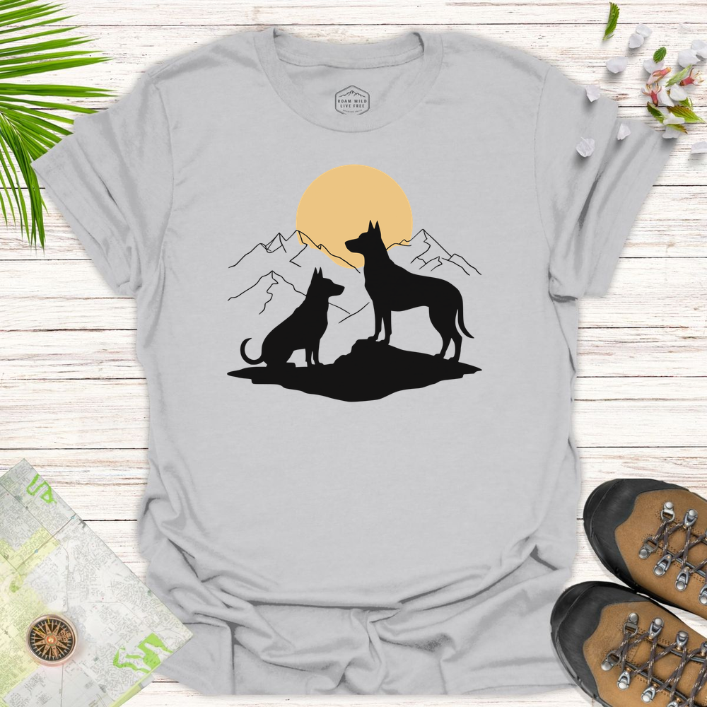 Dogs At Sunset Unisex T-Shirt