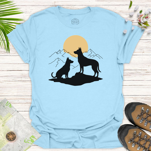 Dogs At Sunset Unisex T-Shirt