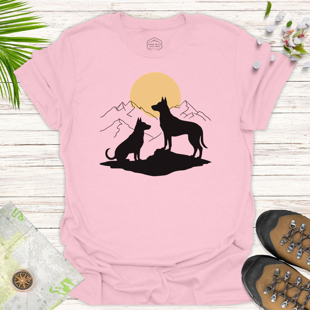 Dogs At Sunset Unisex T-Shirt