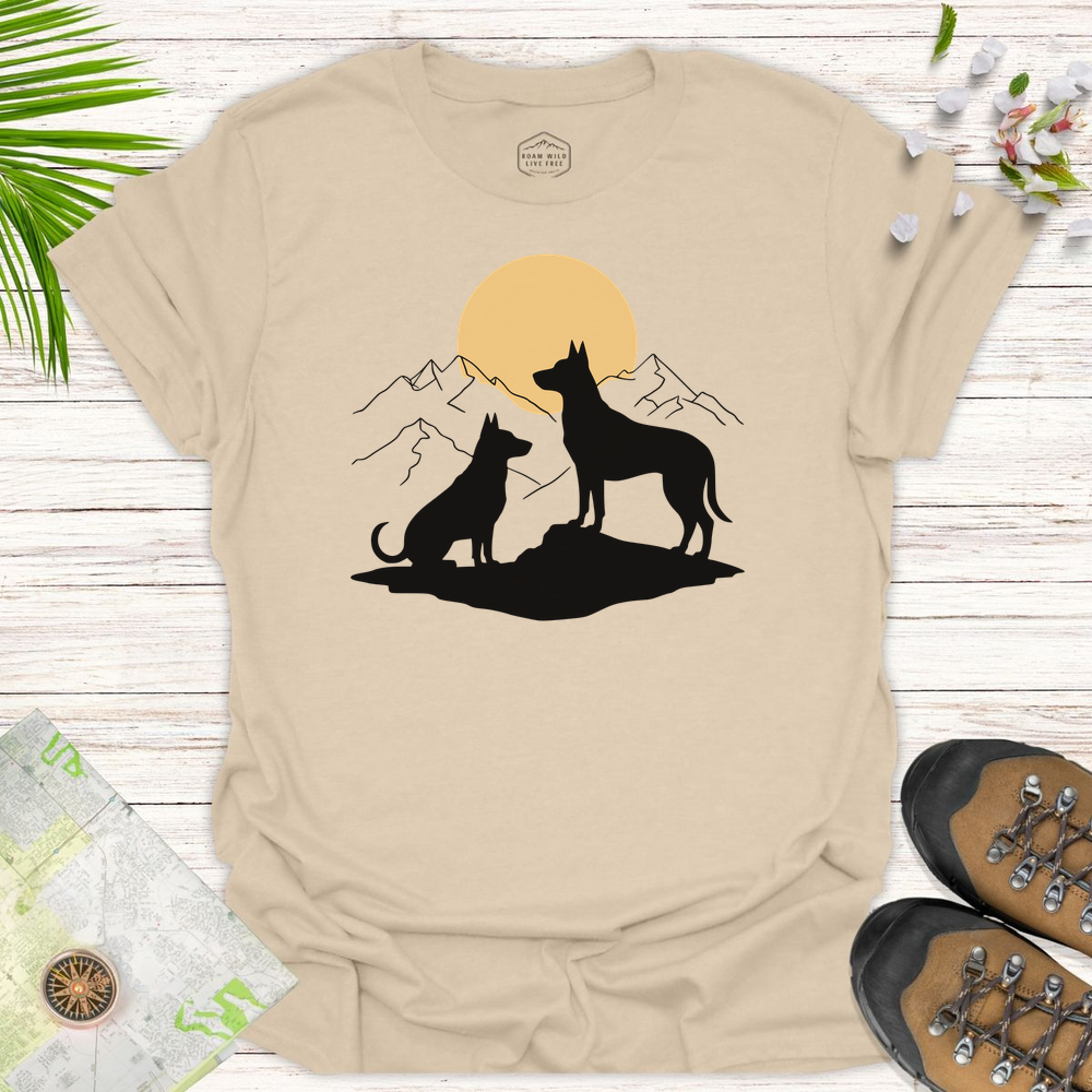 Dogs At Sunset Unisex T-Shirt