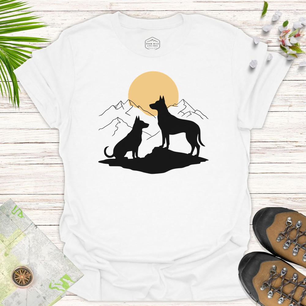 Dogs At Sunset Unisex T-Shirt