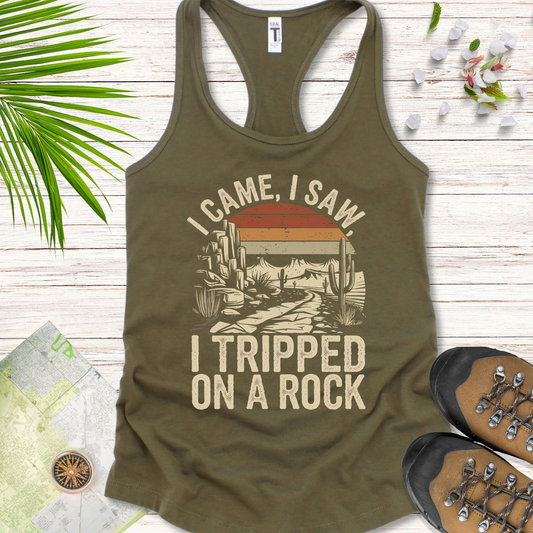 I Tripped On A Rock Retro Women's Tank Top