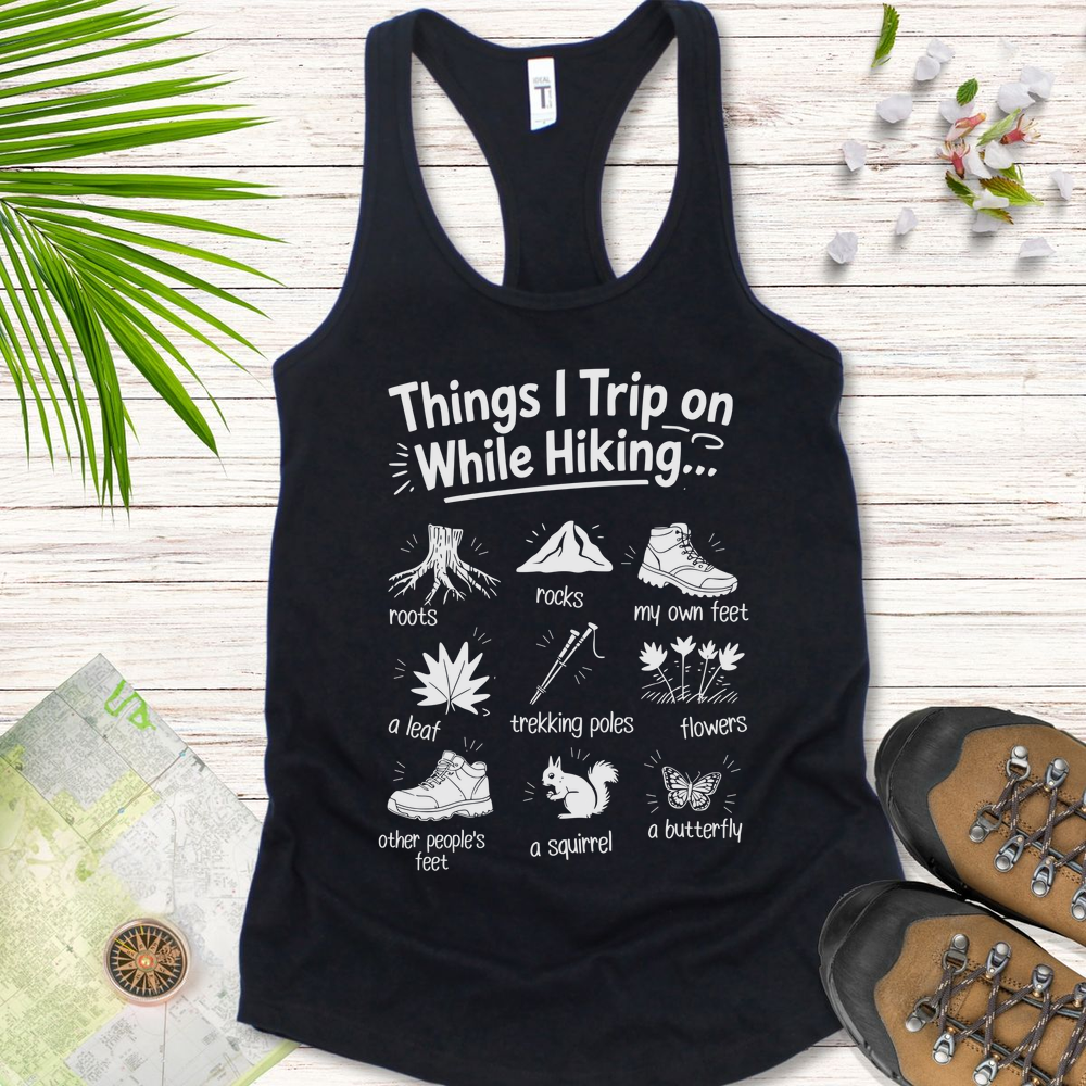 Things I Trip On While Hiking Notepad Edition Women's Tank Top