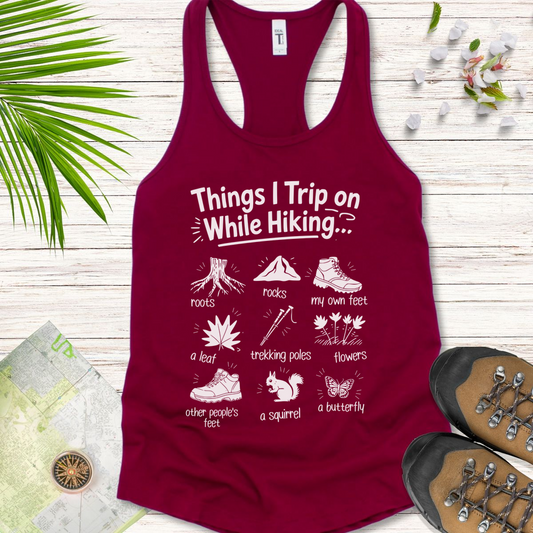 Things I Trip On While Hiking Notepad Edition Women's Tank Top